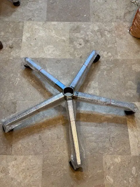 Chrome office chair base